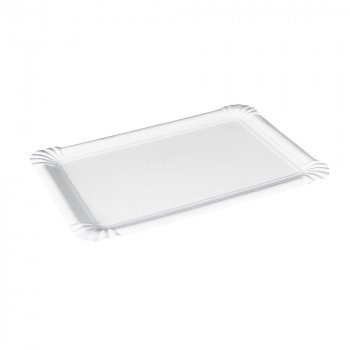 250 Stück Pappteller Imbißteller 21 x 29 cm weiß Pappe
